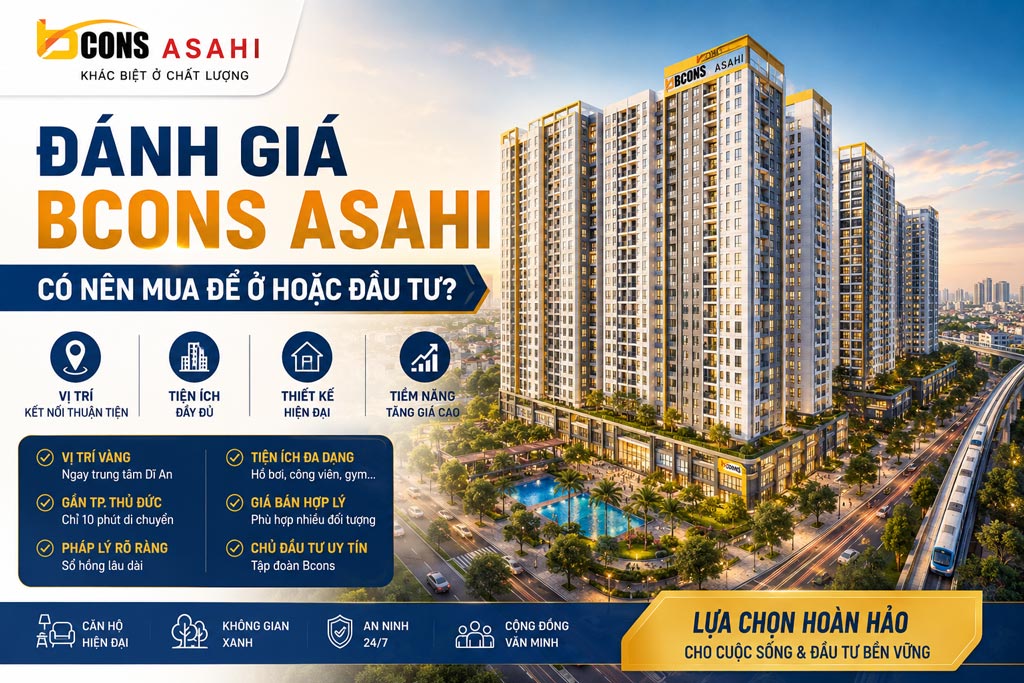 Đánh Giá Bcons Asahi 2026: Có Nên Mua Để Ở Hoặc Đầu Tư?