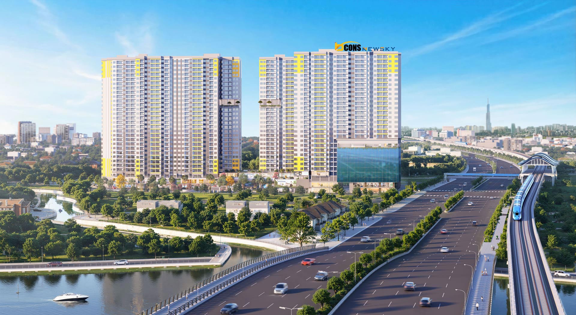 phối cảnh Bcons New Sky